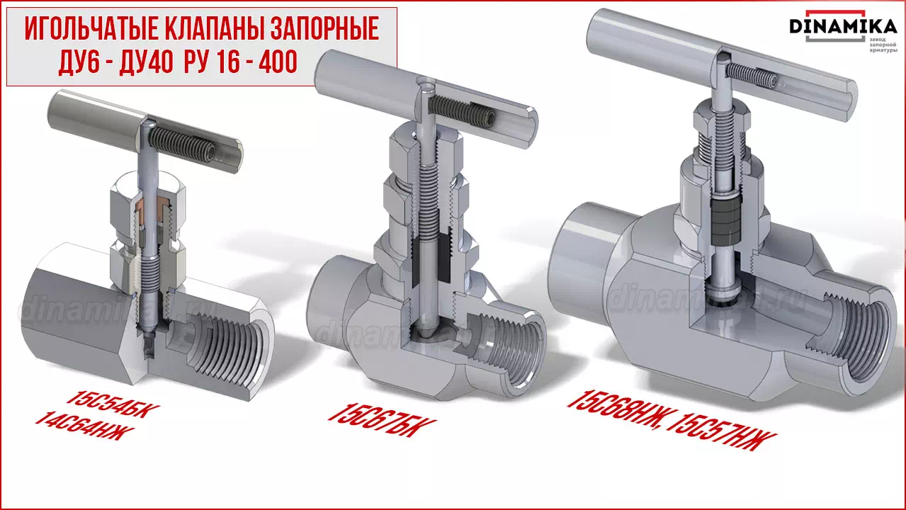 Резьбовые клапаны игольчатые муфтовые в Омске